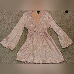 SBetro Size XL Women’s Shimmery Pink V-Neck Wrap Dress
